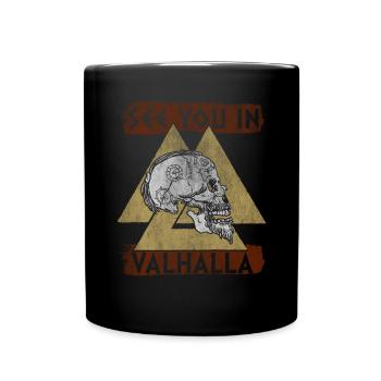 Rendez-vous à Valhalla Viking Vikings - Mug uni - noir - Devant
