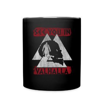 Rendez-vous à Valhalla Viking Vikings - Mug uni - noir - Devant