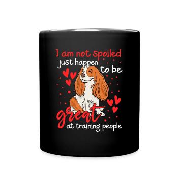 Cocker Spaniel I'm Not Spoiled Funnier - Full Colour Mug - black - Front