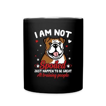 American Bulldog I'm Not Spoiled - Full Colour Mug - black - Front