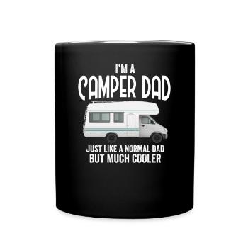 I'm A Camper Dad Loves Camping Caravan Trailer - Full Colour Mug - black - Front