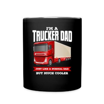I'm A Trucker Dad, Truck Drivers Gift Red Truck - Mug uni - noir - Devant