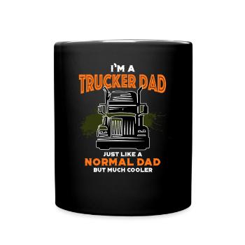 Trucker Dad, Funny Truck Driver Gift Dads Truckers - Mug uni - noir - Devant