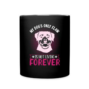 Rottweiler Dog's Only Flaw Funny Graphics For - Full Colour Mug - black - Front