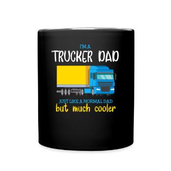 I'm A Trucker Dad, Yellow Truck Gift Truckers Papa - Mug uni - noir - Devant