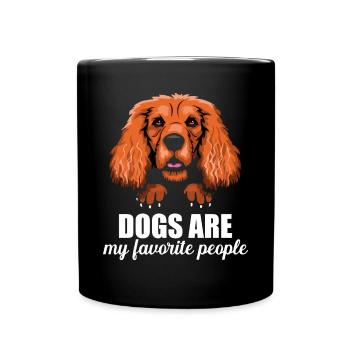 Cocker Spaniel Dogs Are Favorite People - Full Colour Mug - black - Front