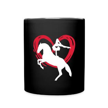 Riding Heart Gymnastics Riding Vaulting Horse Hoof - Full Colour Mug - black - Front