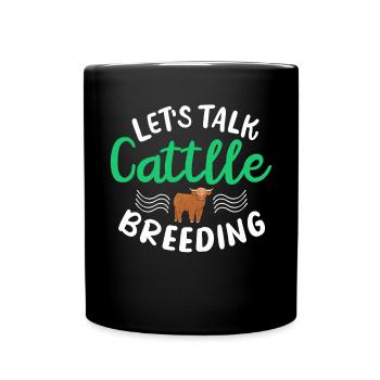 Scottish Highland Cattle Cow - Tasse einfarbig - Schwarz - Vorne