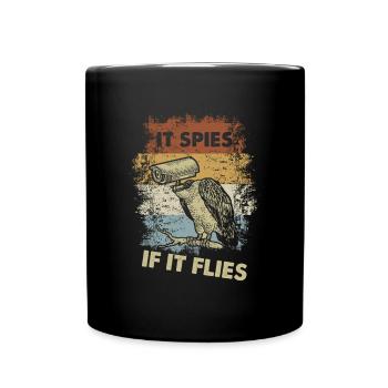 Vintage Spionage Überwachung Birds Arent Real - Tasse einfarbig - Schwarz - Vorne