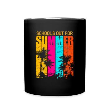 Schools Out For Summer Holidays Last Day of School - Full Colour Mug - black - Front