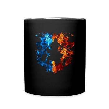 Quad Bike Rouge Bleu Feu Quad Bike Rider - Mug uni - noir - Devant