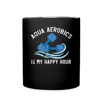 L’aquagym est mon Happy Hour Aquagym - Mug uni - noir - Devant