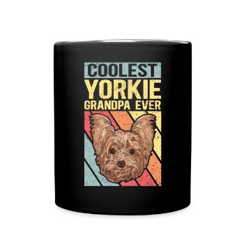 Yorkie Grandpa Yorkshire Terrier Dog Cadeau - Mug uni - noir - Devant