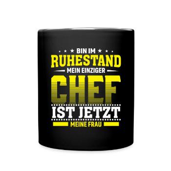 Pension Rente - Tasse einfarbig - Schwarz - Vorne