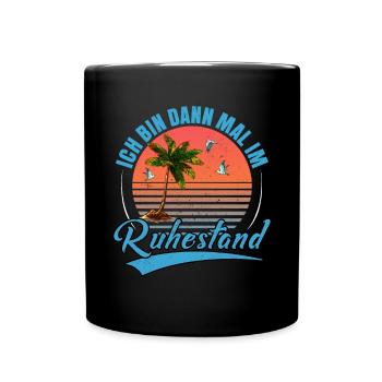 Ruhestand Retro Opa Großvater - Tasse einfarbig - Schwarz - Vorne