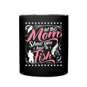 Mother Fishing - Full Colour Mug - black - Front