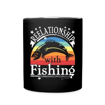 Vintage Fishing - Full Colour Mug - black - Front