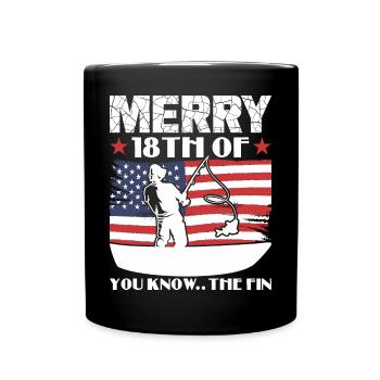 étiquette de pêche Biden - Mug uni - noir - Devant