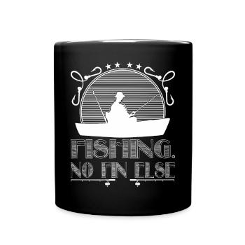 Amour de la pêche - Mug uni - noir - Devant