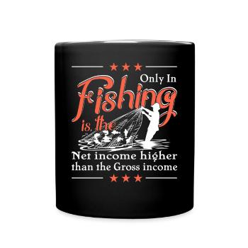 Net fishing - Full Colour Mug - black - Front