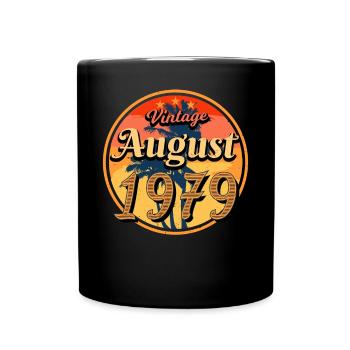 Baujahr 1979 Im August - Tasse einfarbig - Schwarz - Vorne