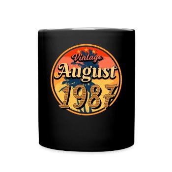 Né en 1987 en août - Mug uni - noir - Devant