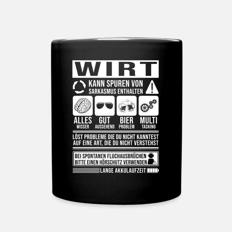 Wirt Spruch lustig - Tasse einfarbig - Schwarz