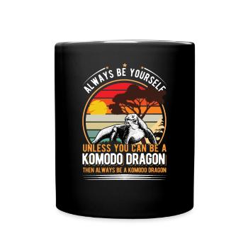 Komodo dragon monitor lizard - Full Colour Mug - black - Front