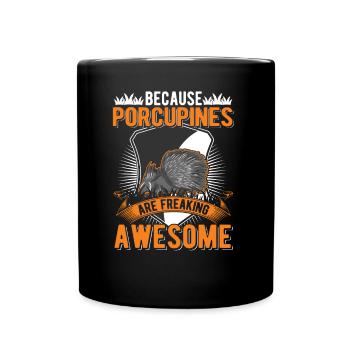Porcupine Gift Porcupine - Full Colour Mug - black - Front