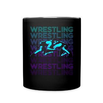 Lutte Ringer Retro - Mug uni - noir - Devant