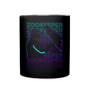 Zookeeper Zookeeper Retro - Full Colour Mug - black - Front