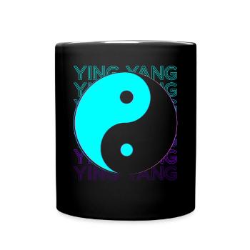 Ying Yang Yin Yang Yinyang Yingyang Rétro - Mug uni - noir - Devant