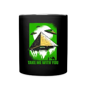 Take me with Funny Aliens for fans of the - Full Colour Mug - black - Front