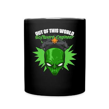 Out of This World Funny Alien Believer for - Full Colour Mug - black - Front