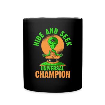 Hide and search Champ Funny - Full Colour Mug - black - Front