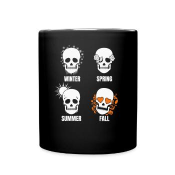 Halloween 4 Saisons de Bonheur - Mug uni - noir - Devant