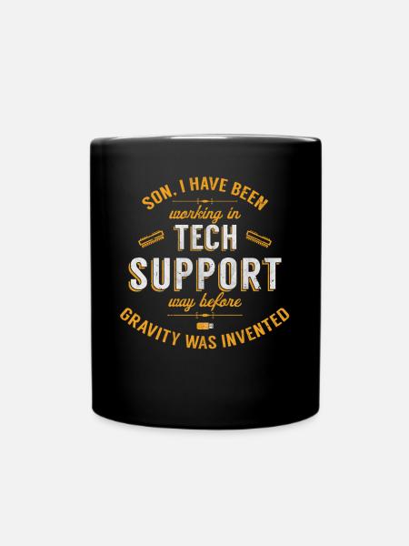 Tech Support Senior - Tasse einfarbig - Schwarz