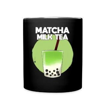 Asiatisches Japanischer Tee Matcha Tea I Geschenk - Tasse einfarbig - Schwarz - Vorne