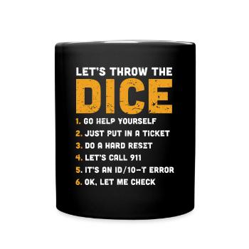 Tech Support Sarcasm - Full Colour Mug - black - Front