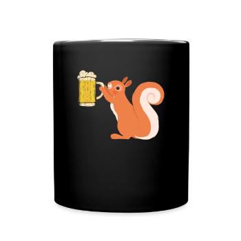 Écureuil, drôle d’écureuil, écureuil - Mug uni - noir - Devant