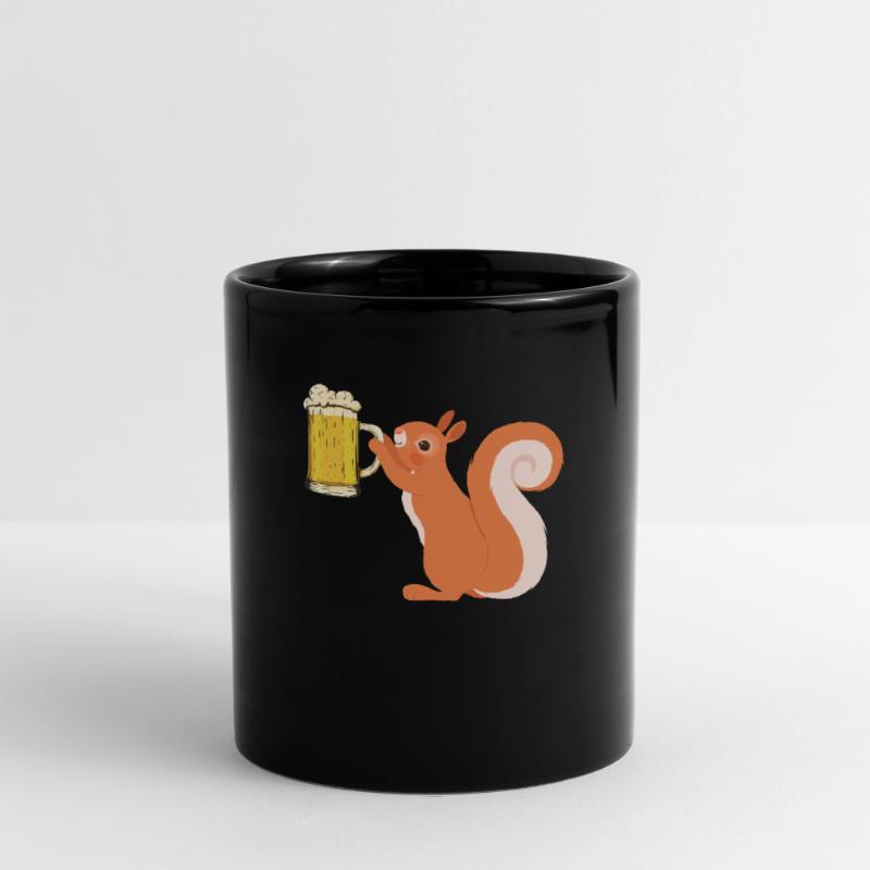 Eichhörnchen, lustiges Eichhörnchen, Eichhörnchen Tasse einfarbig