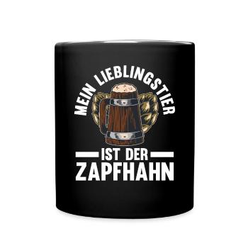 Party Saufspruch Bier - Tasse einfarbig - Schwarz - Vorne