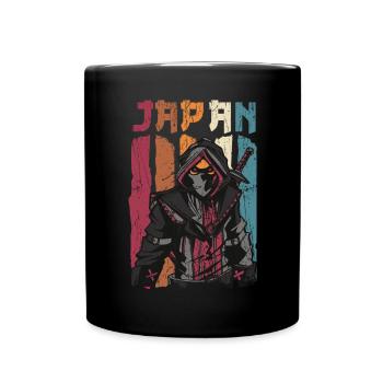 Japan Samurai Ninja Krieger - Tasse einfarbig - Schwarz - Vorne