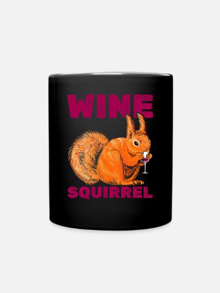 Lustiges Eichhörnchen, lustiges Eichhörnchen - Tasse einfarbig - Schwarz