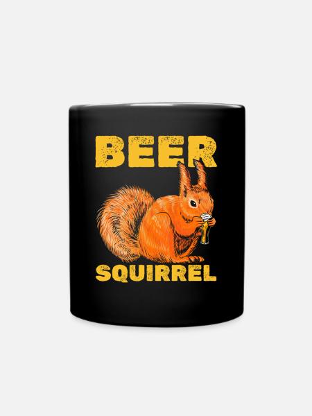 Lustiges Eichhörnchen, lustiges Eichhörnchen - Tasse einfarbig - Schwarz