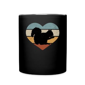 Squirrel lover, cute - Full Colour Mug - black - Front