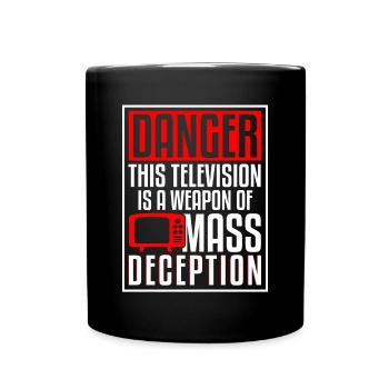 TV Weapon Of Mass Deception - Full Colour Mug - black - Front