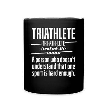 Funny Definition Triathlon - Full Colour Mug - black - Front