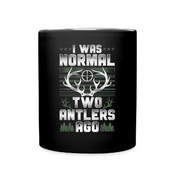 Buck Deer Hunting Hunter Vintage - Mug uni - noir - Devant