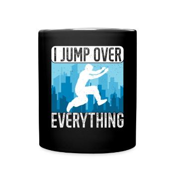 Parkour Freerunning Traceur - Tasse einfarbig - Schwarz - Vorne